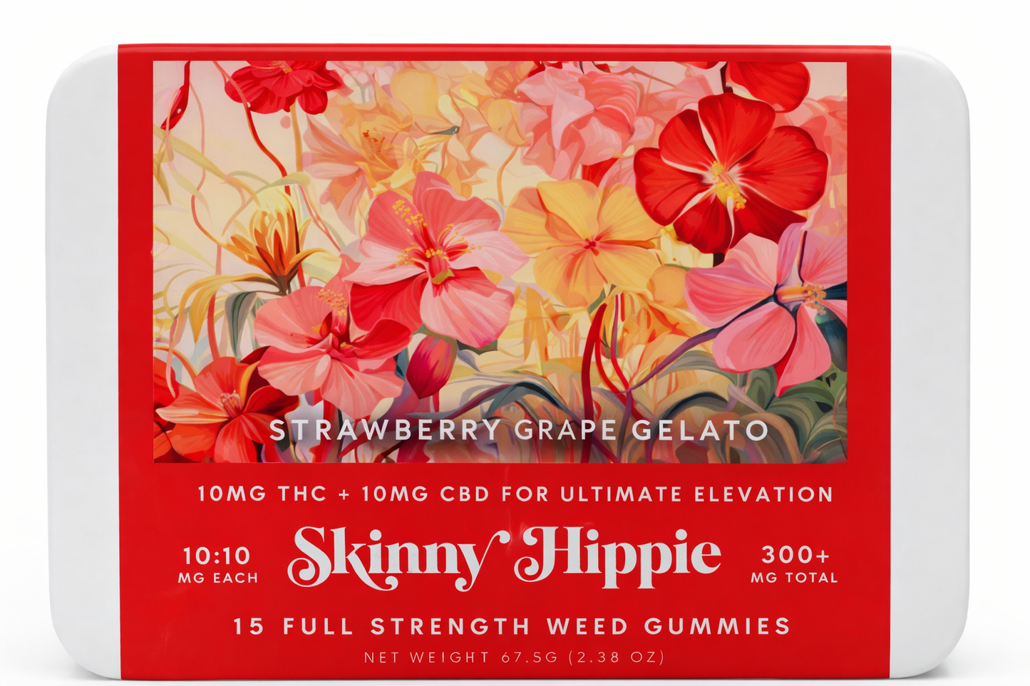 Strawberry Grape Gelato 10mg THC Full Strength Weed Gummies